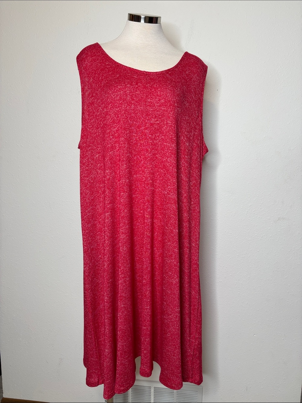 Lane Bryant Red Sleeveless Midi Dress
